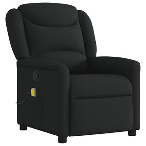 vidaXL Fotoliu de masaj rabatabil, negru, material textil