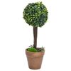 vidaXL Plante artificiale cimișir cu ghiveci, 2 buc. verde 33 cm minge