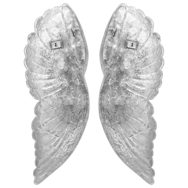 vidaXL Sculptură cu Aripi Argintiu 17 x 5 x 59 cm Aluminiu