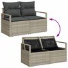 vidaXL Set de canapele pentru grădină 7 pcs Gri deschis Rattan poli