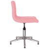 vidaXL Scaune de bucătărie pivotante, 2 buc., roz, catifea