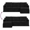 vidaXL Canapea Negru 198 x 134 x 80 cm Catifea
