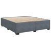 vidaXL Pat box spring cu saltea, gri &icirc;nchis, 200x200 cm, catifea