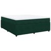 vidaXL Pat box spring cu saltea, verde &icirc;nchis, 180x200 cm, catifea