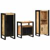 vidaXL Set de mobilier pentru baie 3 buc. Maro și negru