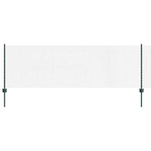 vidaXL Gard din plasă sudată cu st&acirc;lpi 50 x 0,8 m Oțel cu strat de PVC