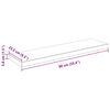 vidaXL Raft de perete suspendat, alb extralucios, 90x23,5x3,8 cm, MDF