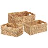 vidaXL Coșuri de depozitare 3 pcs natural 40 x 30 x 18 cm