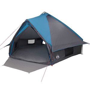 vidaXL Cort Teepee pentru 10 Persoane 10 persoană Albastru și Gri