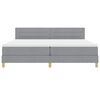 vidaXL Pat boxspring cu saltea Gri deschis 200 x 200 cm țesătură