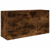 vidaXL Dulap perete baie, stejar fumuriu, 80x25x40 cm, lemn prelucrat