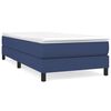 vidaXL Pat box spring cu saltea, albastru, 80x200 cm, textil
