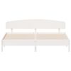 vidaXL Cadru de pat fără saltea, alb, 200x200 cm, lemn masiv pin