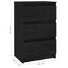 vidaXL Noptiere, 2 buc, negru, 40x29,5x64 cm, lemn masiv de pin