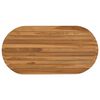 vidaXL Placă de masă 90 x 45 x 3,5 cm Oval Lemn solid de tec natural