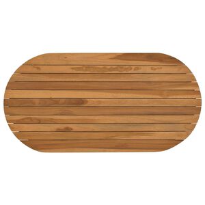 vidaXL Placă de masă 90 x 45 x 3,5 cm Oval Lemn solid de tec natural