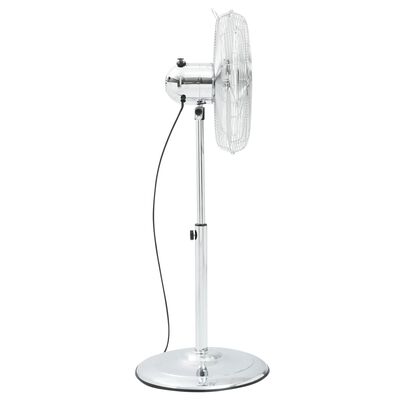vidaXL Ventilator cu picior, 3 viteze, 40 cm, crom