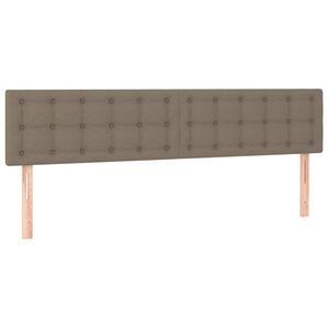 vidaXL Tăblii de pat, gri taupe, 200x5x78/88 cm, textil