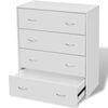 vidaXL Dulap cu 4 sertare, alb, 60x30,5x71 cm