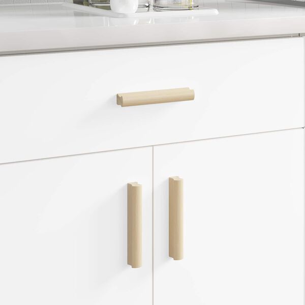 vidaXL M&acirc;nere drepte 2 pcs Culoare lemn natural 130 x 25 x 30 mm