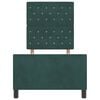 vidaXL Pat cu arcuri cu headboard Verde &icirc;nchis 80 x 200 cm Catifea