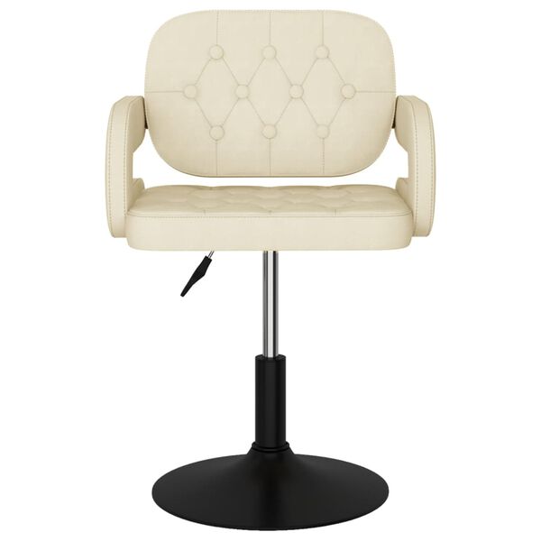 vidaXL Scaun de bar, crem, material textil