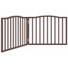 vidaXL Poartă pentru c&acirc;ini pliabilă 2 panouri maro, 160 cm, lemn plop
