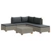 vidaXL 6 buc. Set de lounge din ratan cu perne GENDT Ratan Natural