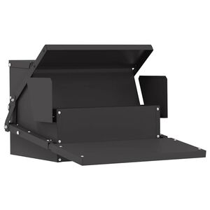 vidaXL Hrănitor cu pedale pentru pui Negru 50 x 40 x 29 cm 2 kg