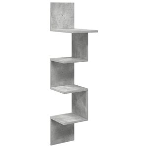vidaXL Raft de perete Montare pe perete Gri Beton 32 x 21 x 107 cm