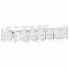 vidaXL Set de masă pentru grădină 15 pcs Alb Ratan Polt
