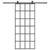 vidaXL Ușă glisantă cu set de feronerie neagră 90x205 cm Sticlă ESG