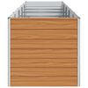 vidaXL Strat înălțat de grădină argintiu 400x80x77 cm oțel galvanizat