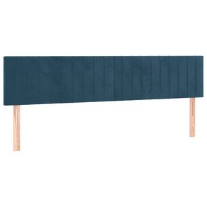 vidaXL Tăblii de pat, albastru &icirc;nchis, 180x5x78/88 cm, catifea