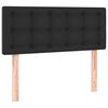 vidaXL Pat box spring cu saltea și LED, negru, 120x190 cm, piele eco