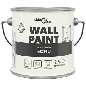 vidaXL Vopsea de perete Maro 2,5 L Print pe perete
