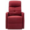 vidaXL Fotoliu de masaj cu ridicare, roșu vin, material textil