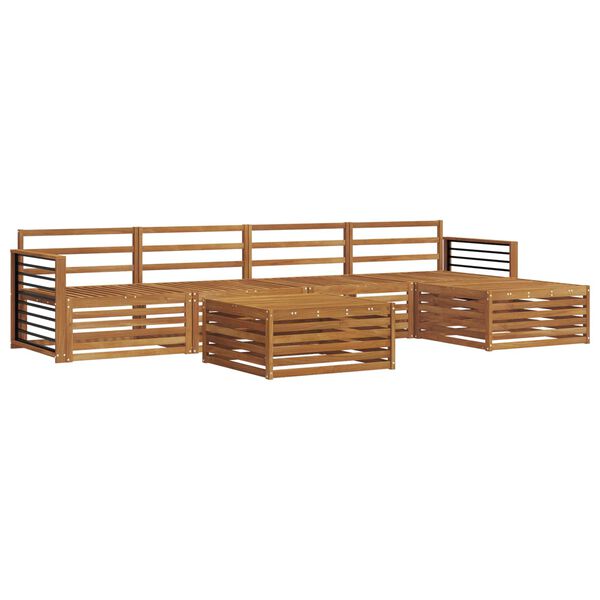 vidaXL Set de canapele de exterior 6 pcs natural