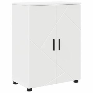 vidaXL Dulap de Baie cu ușă Alb 60 x 35 x 80 cm Lemn compozit & Metal
