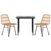 vidaXL Set mobilier de grădină, 3 piese, poliratan