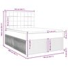 vidaXL Pat box spring cu saltea, roz, 140x200 cm, catifea