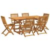 vidaXL Set mobilier de grădină 7 piese 180x90x75 cm, lemn masiv acacia