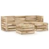 vidaXL Set mobilier de grădină, 5 piese, lemn de pin verde tratat