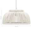 vidaXL Lampă suspendată, 34x14,5 cm, bambus, 40 W, semicerc, E27