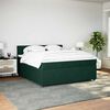 vidaXL Pat box spring cu saltea, verde &icirc;nchis, 180x200 cm, catifea