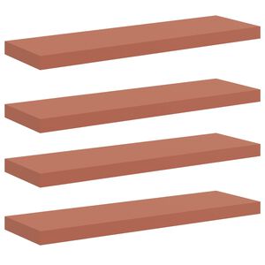 vidaXL Raft de perete 4 buc. Roșu 80 x 23,5 x 3,8 cm Lemn prelucrat