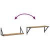 vidaXL Șemele de perete 2 pcs Stejar Artizanal 80 x 25 x 25,5 cm
