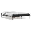 vidaXL Cadru de pat, negru, 120x190 cm, lemn prelucrat și metal