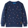 vidaXL Bluzon pentru copii, bleumarin melanj, 104