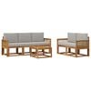 vidaXL Set de canapele de exterior 6 buc. Natural și gri deschis